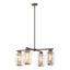 Hubbardton Forge 2021 Coastal Bronze Coastal Gold Clear Glass (ZM) Multi Polaris Outdoor 4-Light Pendant
