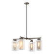 Hubbardton Forge 2021 Coastal Dark Smoke Coastal Silver Clear Glass (ZM) Multi Polaris Outdoor 4-Light Pendant