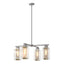 Hubbardton Forge 2021 Coastal Burnished Steel Coastal Gold Clear Glass (ZM) Multi Polaris Outdoor 4-Light Pendant