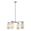Hubbardton Forge 2021 Coastal Burnished Steel Coastal Silver Clear Glass (ZM) Multi Polaris Outdoor 4-Light Pendant