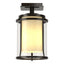 Hubbardton Forge 2010 Coastal Oil Rubbed Bronze Seeded Glass with Opal Diffuser (ZS) Meridian Outdoor Semi-Flush