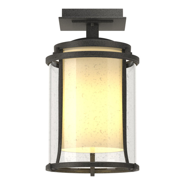 Hubbardton Forge 2010 Coastal Natural Iron Seeded Glass with Opal Diffuser (ZS) Meridian Outdoor Semi-Flush