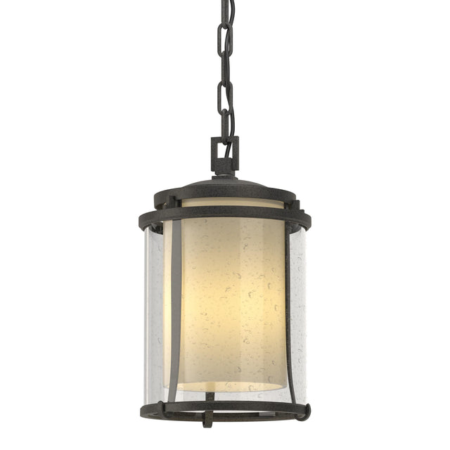Hubbardton Forge 2010 Coastal Natural Iron Seeded Glass with Opal Diffuser (ZS) Meridian Outdoor Ceiling Fixture