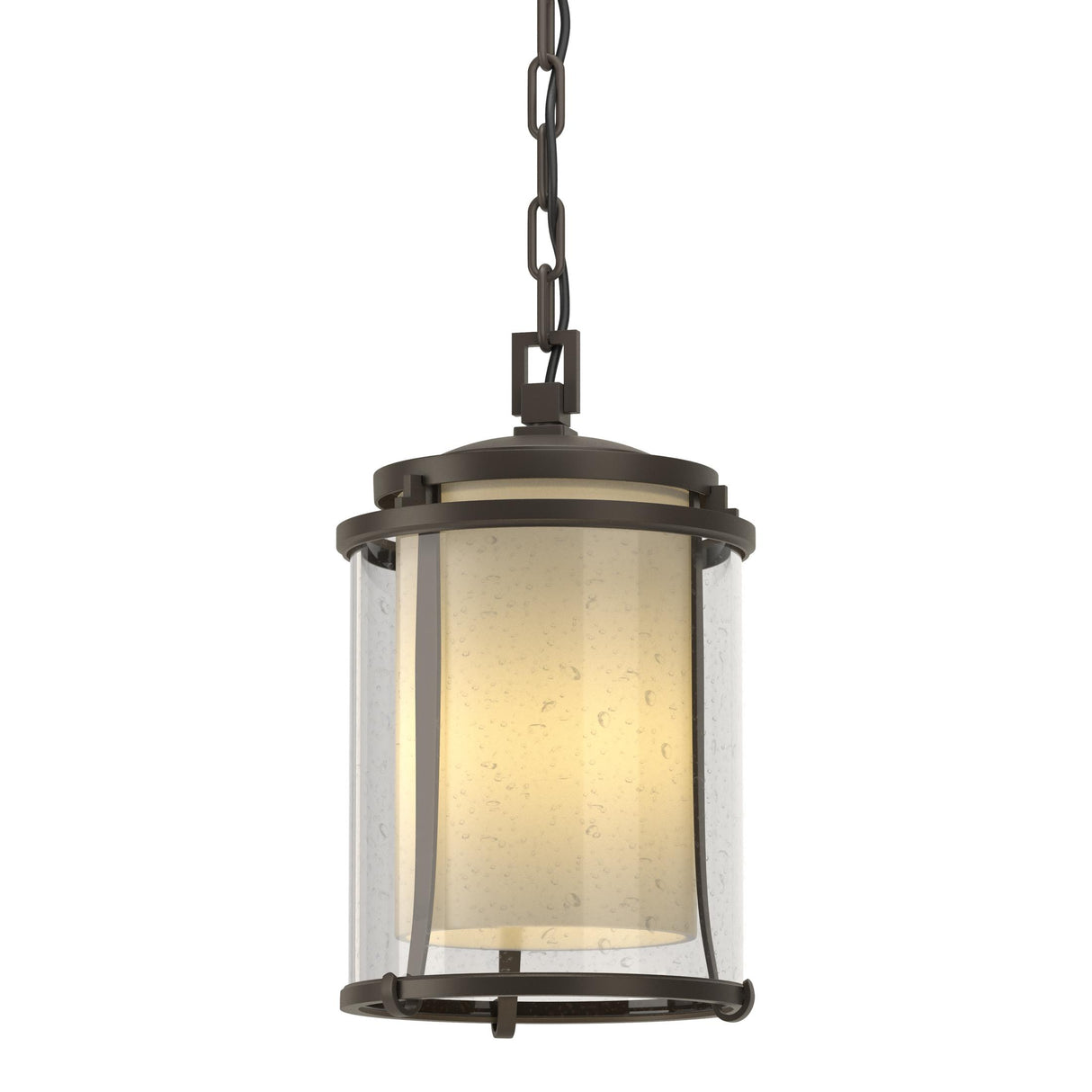Hubbardton Forge 2010 Coastal Dark Smoke Seeded Glass with Opal Diffuser (ZS) Meridian Outdoor Ceiling Fixture