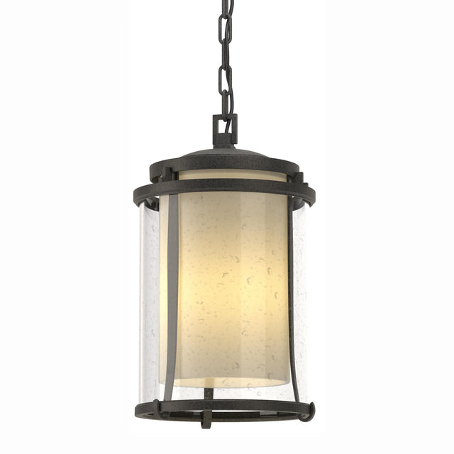 Hubbardton Forge 2010 Coastal Natural Iron Seeded Glass with Opal Diffuser (ZS) Meridian Large Outdoor Ceiling Fixture