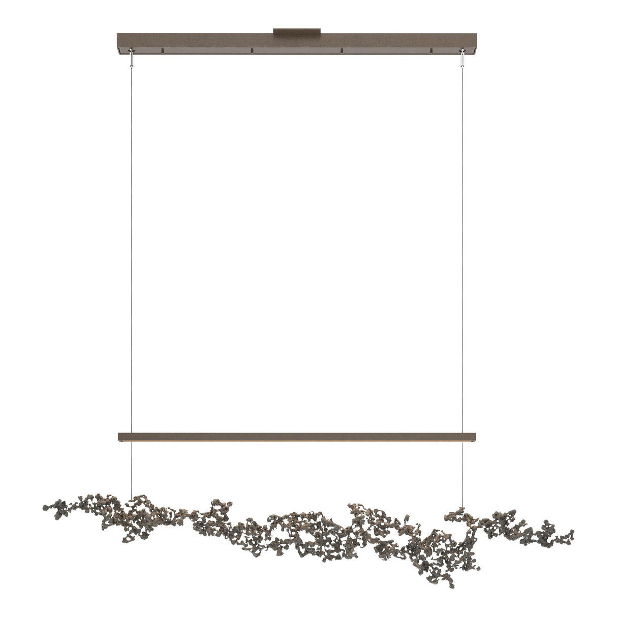 Hubbardton Forge 2023 Bronze Dark Smoke Standard Coral LED Pendant