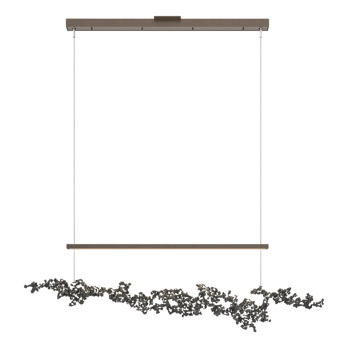 Hubbardton Forge 2023 Bronze Natural Iron Standard Coral LED Pendant