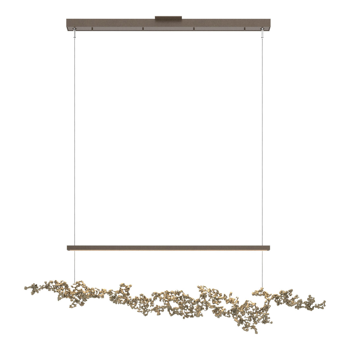 Hubbardton Forge 2023 Bronze Soft Gold Standard Coral LED Pendant