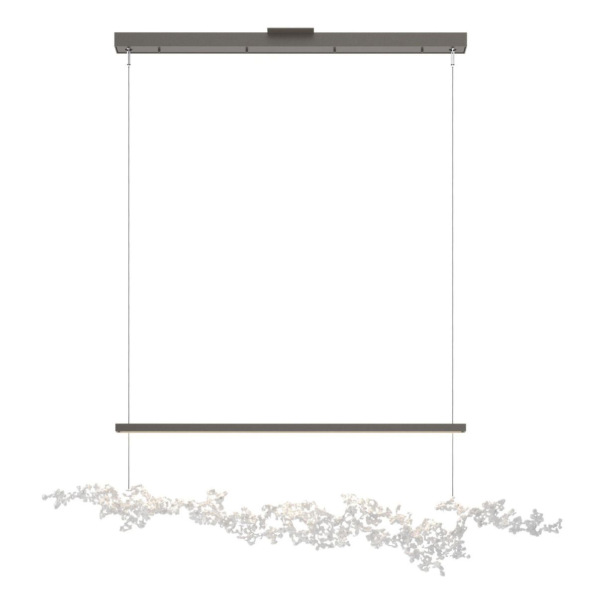 Hubbardton Forge 2023 Dark Smoke Coastal White Standard Coral LED Pendant