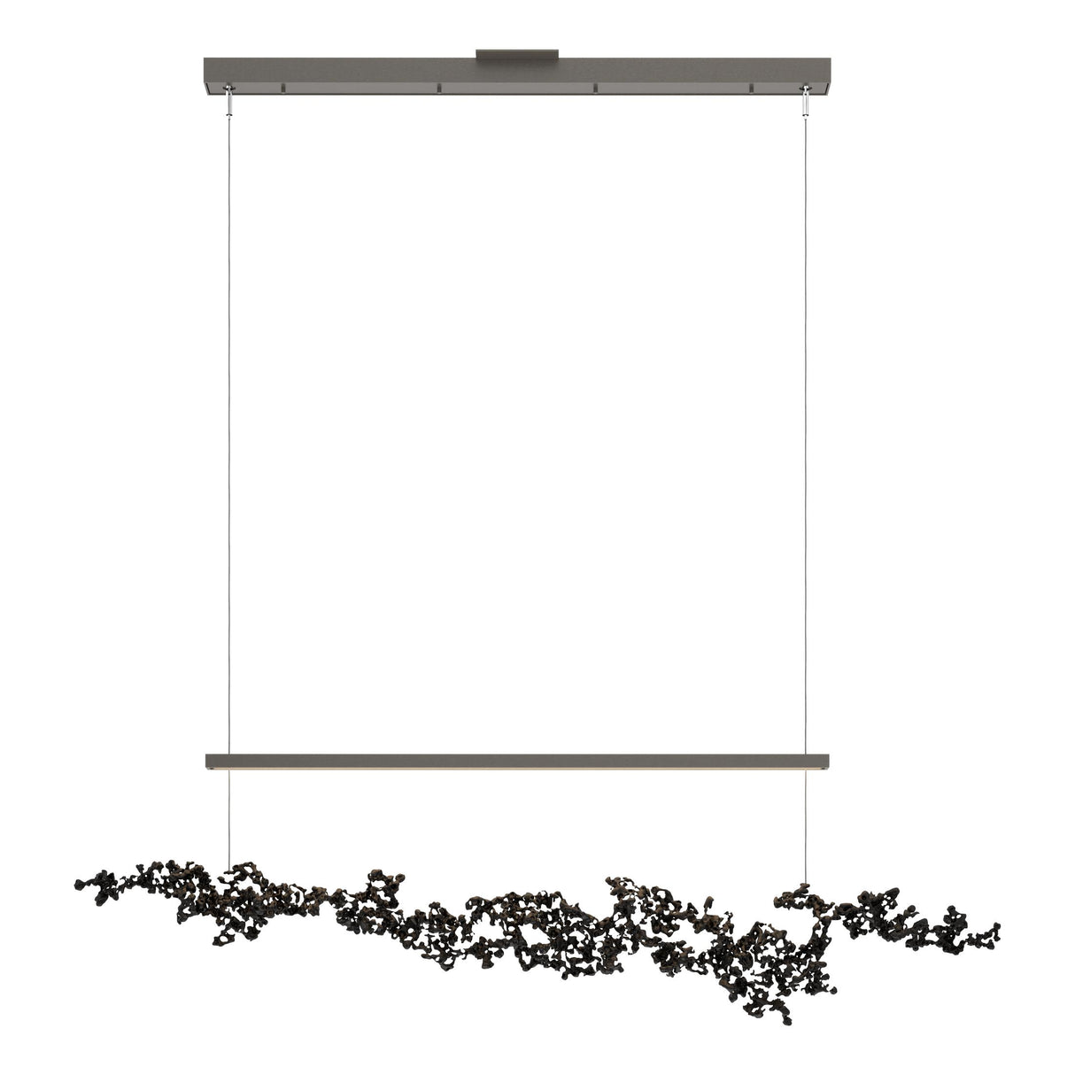Hubbardton Forge 2023 Dark Smoke Black Standard Coral LED Pendant