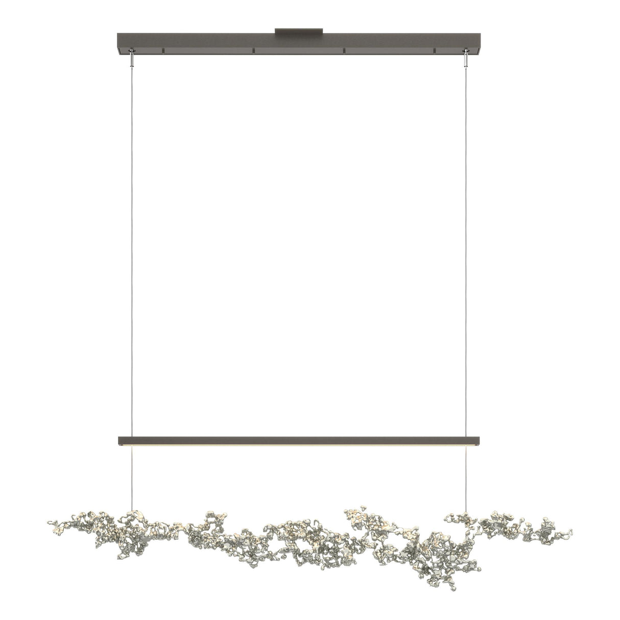 Hubbardton Forge 2023 Dark Smoke Sterling Standard Coral LED Pendant