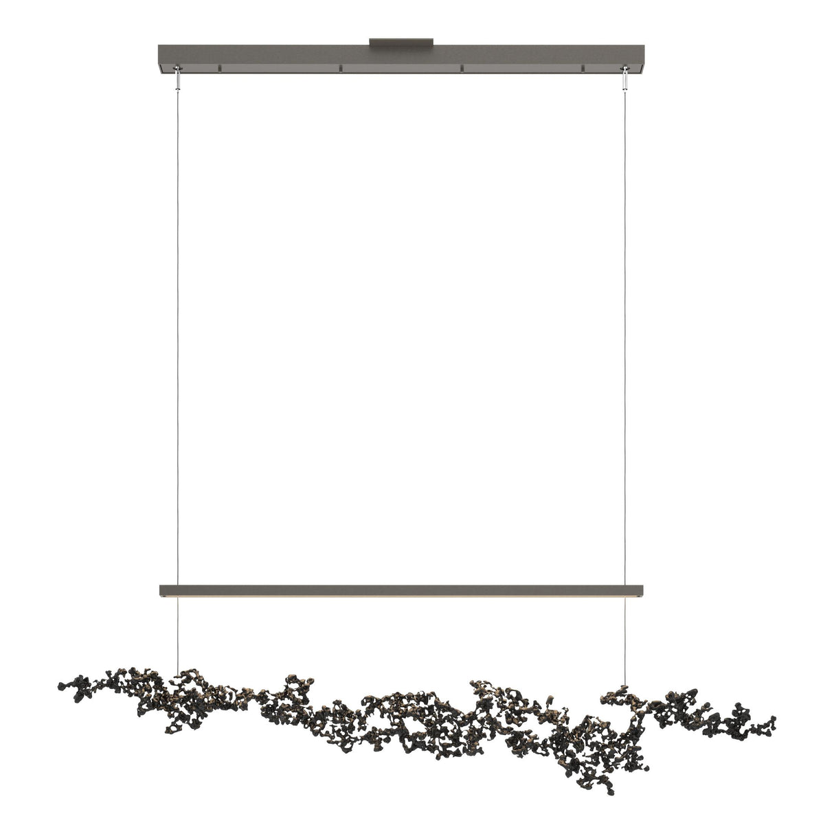 Hubbardton Forge 2023 Dark Smoke Ink Standard Coral LED Pendant