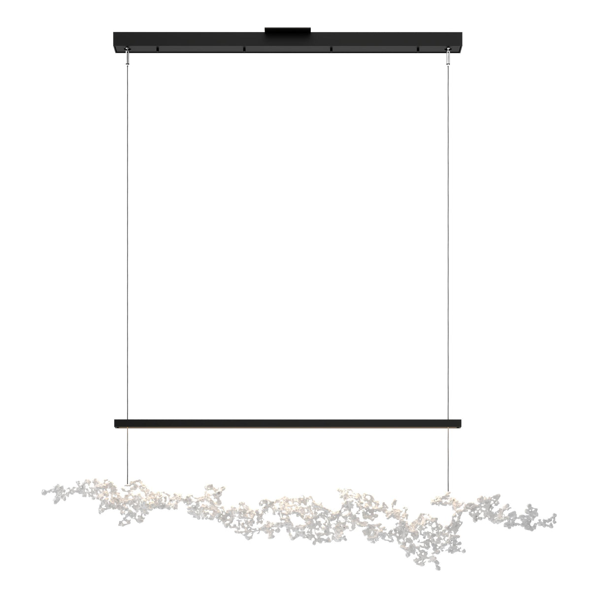 Hubbardton Forge 2023 Black Coastal White Standard Coral LED Pendant