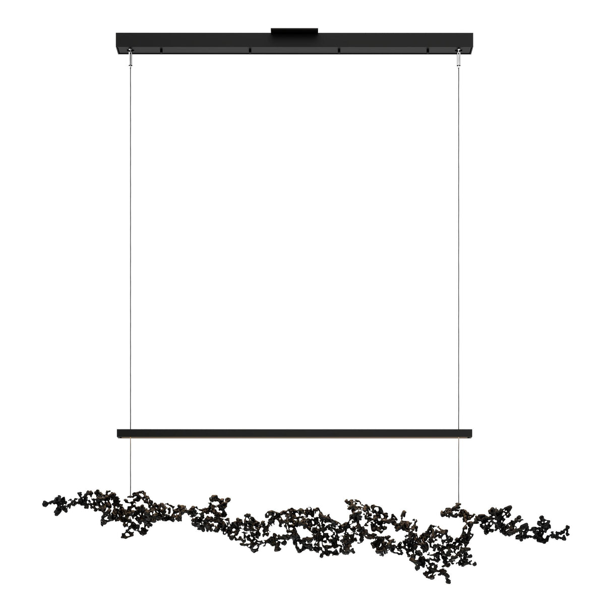 Hubbardton Forge 2023 Black Black Standard Coral LED Pendant