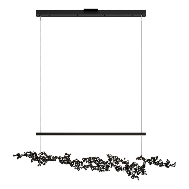 Hubbardton Forge 2023 Black Black Standard Coral LED Pendant