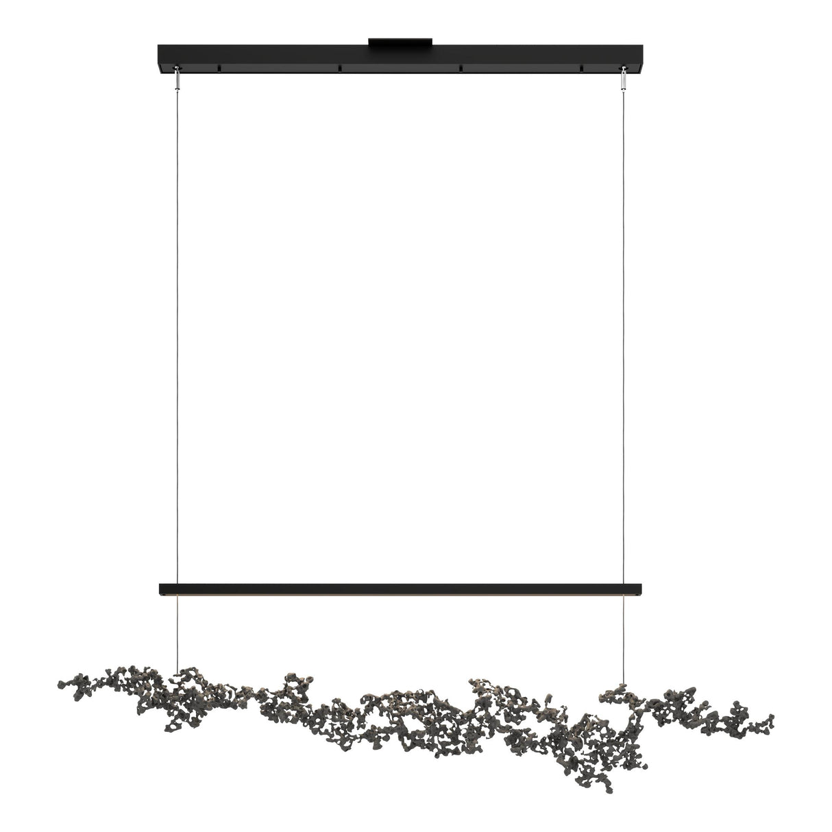 Hubbardton Forge 2023 Black Natural Iron Standard Coral LED Pendant