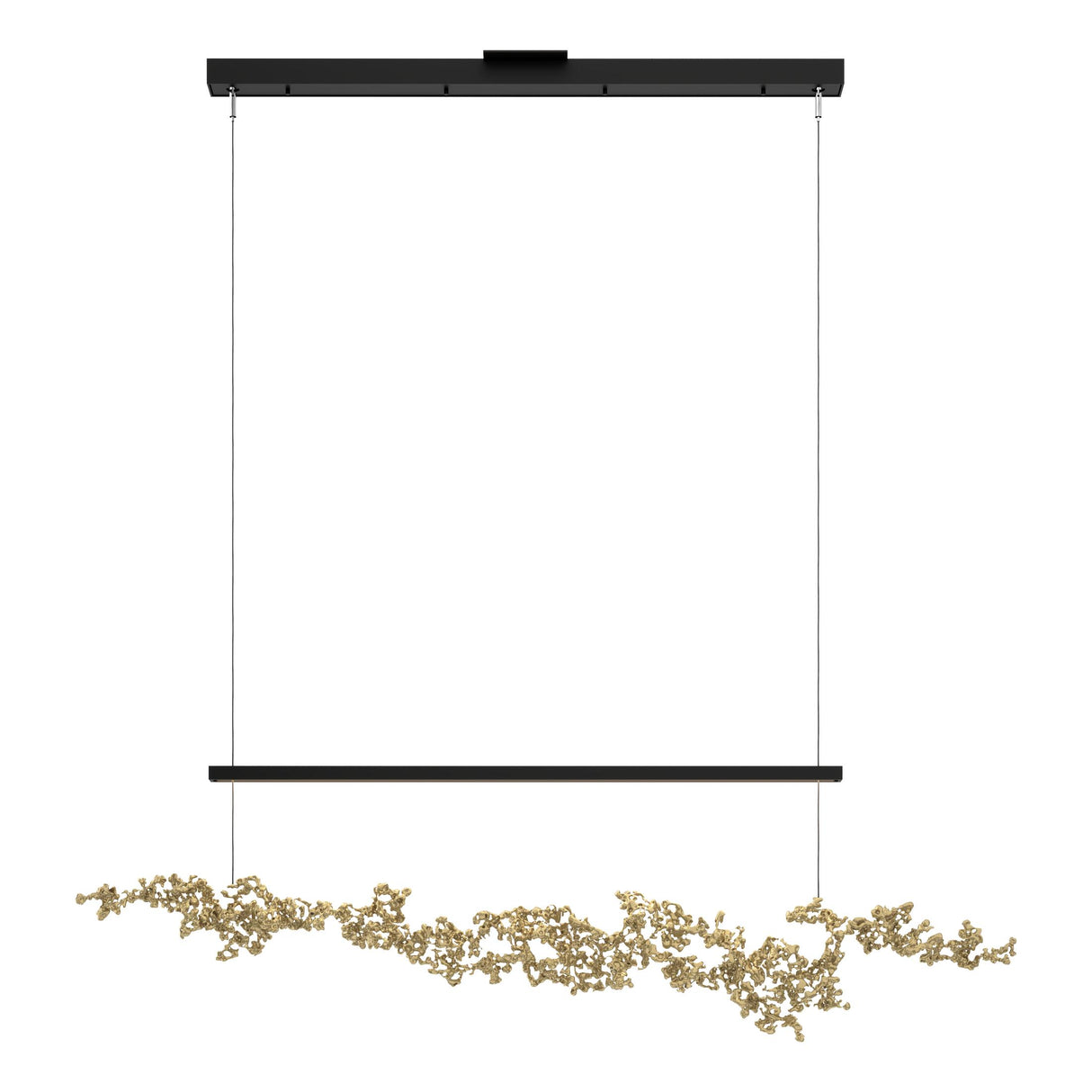 Hubbardton Forge 2023 Black Modern Brass Standard Coral LED Pendant