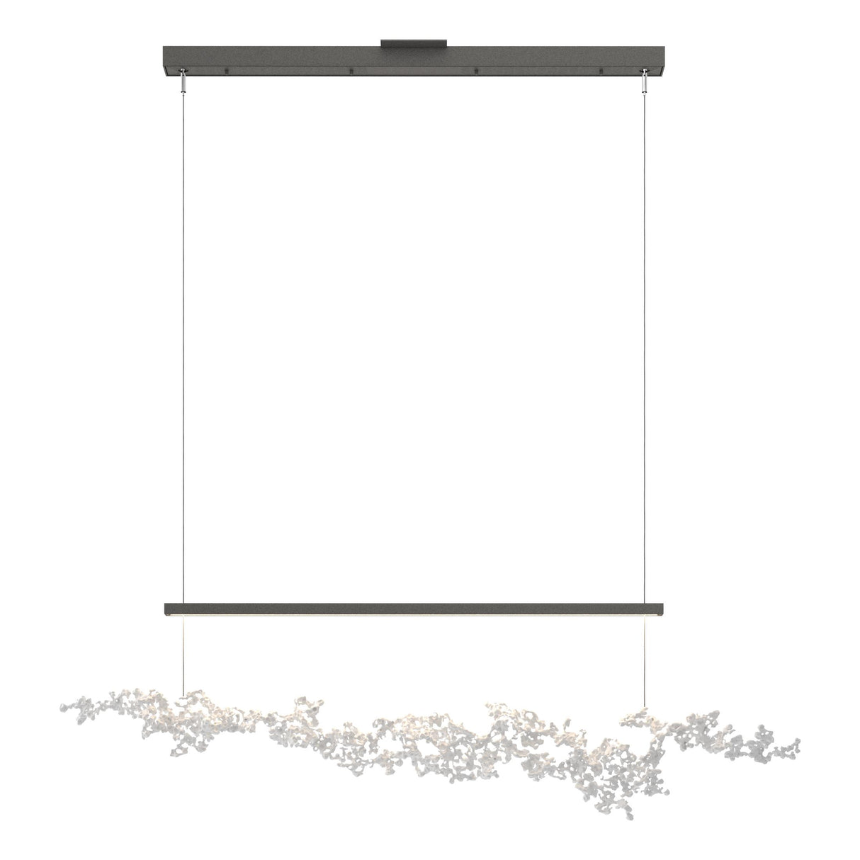 Hubbardton Forge 2023 Natural Iron Coastal White Standard Coral LED Pendant