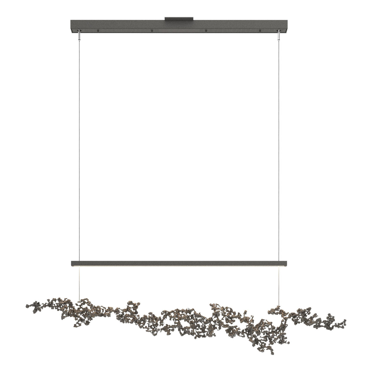 Hubbardton Forge 2023 Natural Iron Dark Smoke Standard Coral LED Pendant