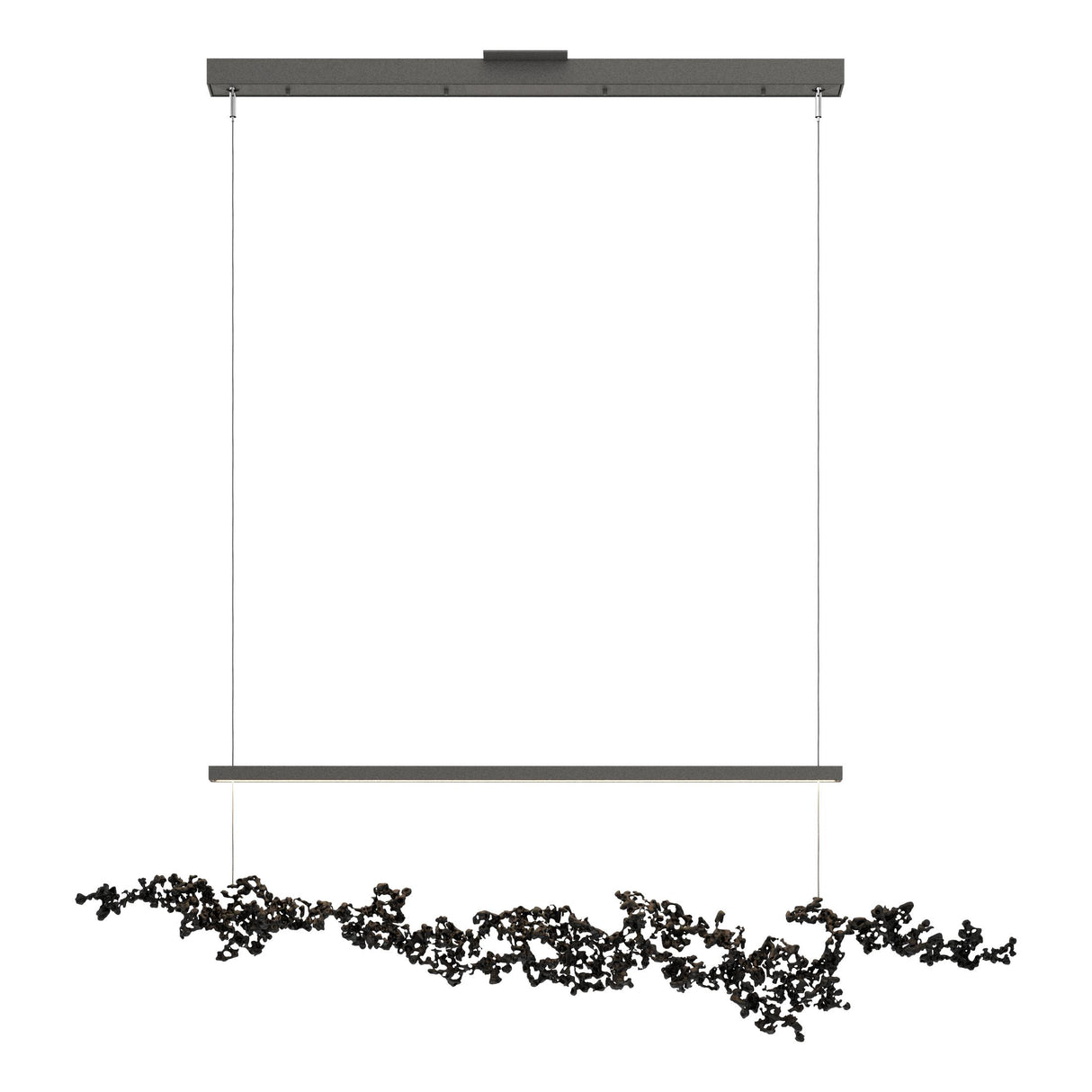 Hubbardton Forge 2023 Natural Iron Black Standard Coral LED Pendant