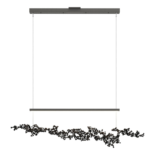 Hubbardton Forge 2023 Natural Iron Black Standard Coral LED Pendant