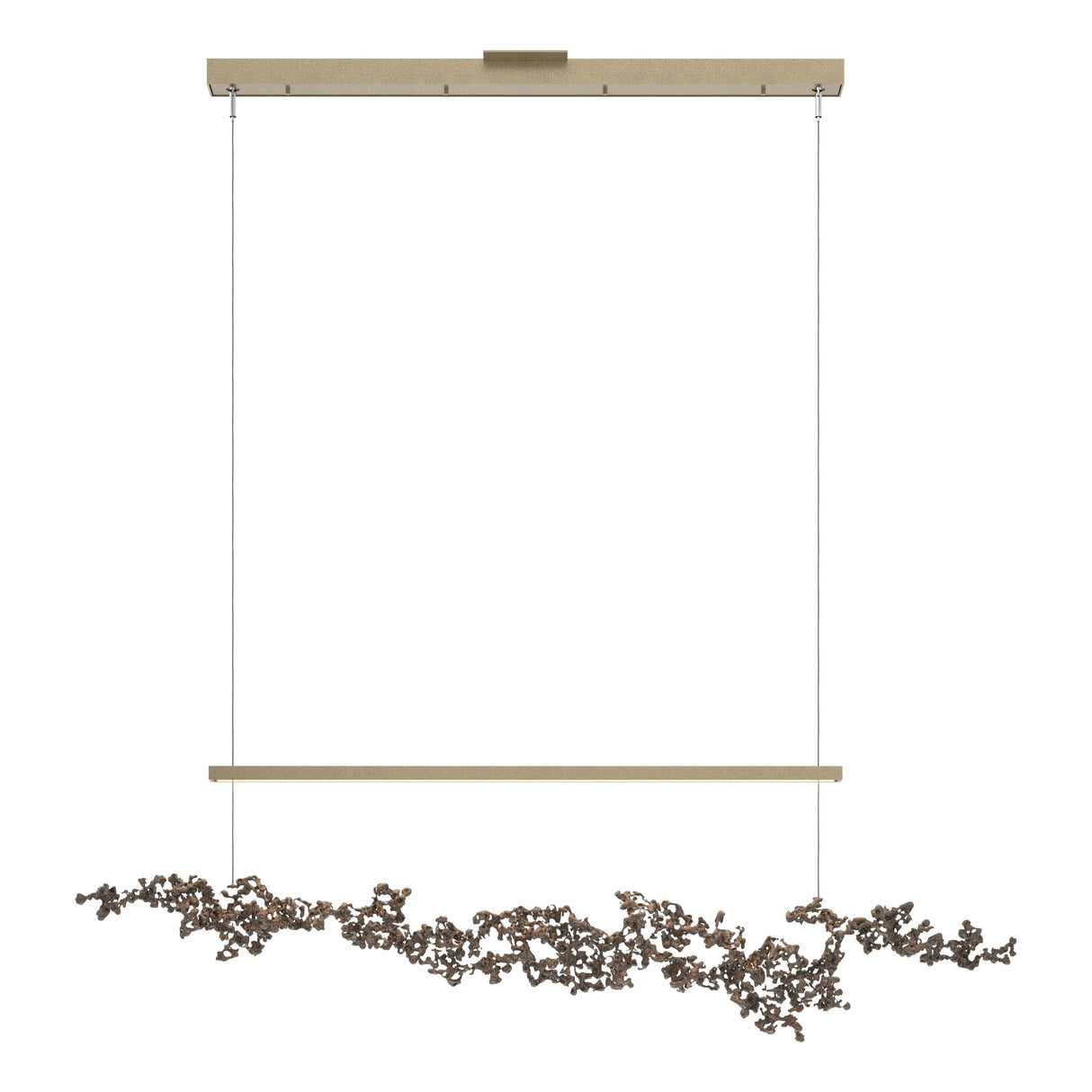 Hubbardton Forge 2023 Soft Gold Bronze Standard Coral LED Pendant