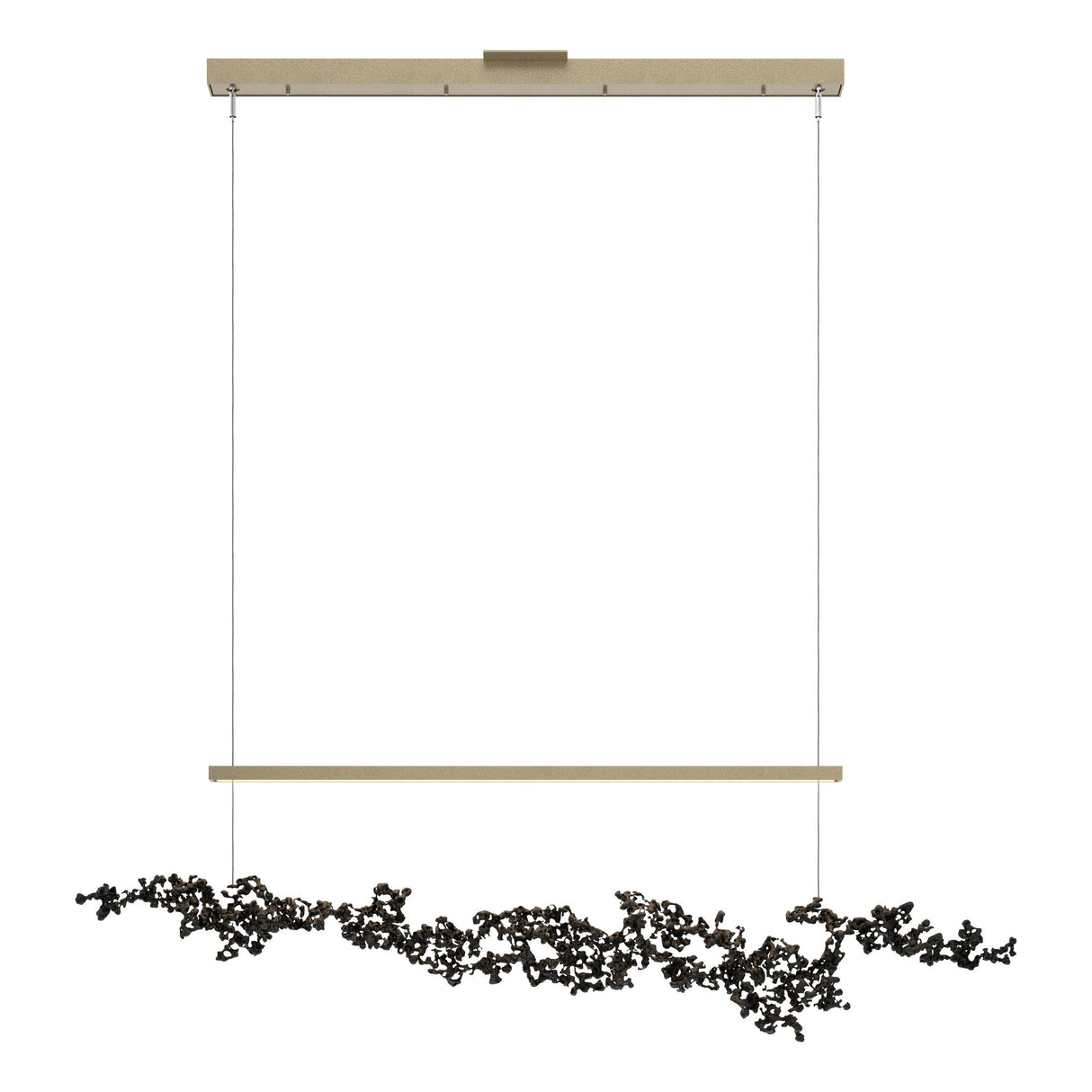 Hubbardton Forge 2023 Soft Gold Black Standard Coral LED Pendant