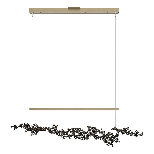 Hubbardton Forge 2023 Soft Gold Black Standard Coral LED Pendant