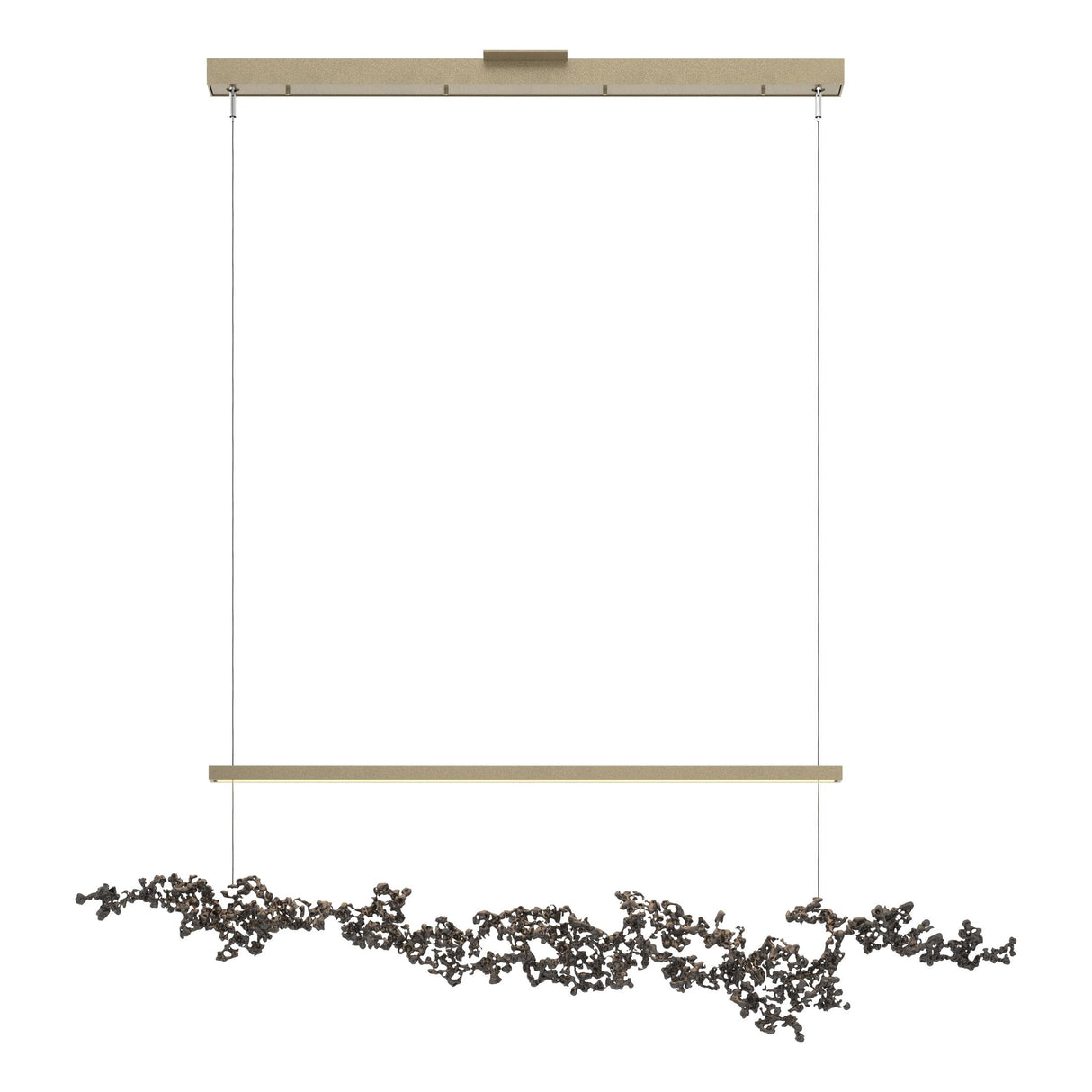 Hubbardton Forge 2023 Soft Gold Oil Rubbed Bronze Standard Coral LED Pendant