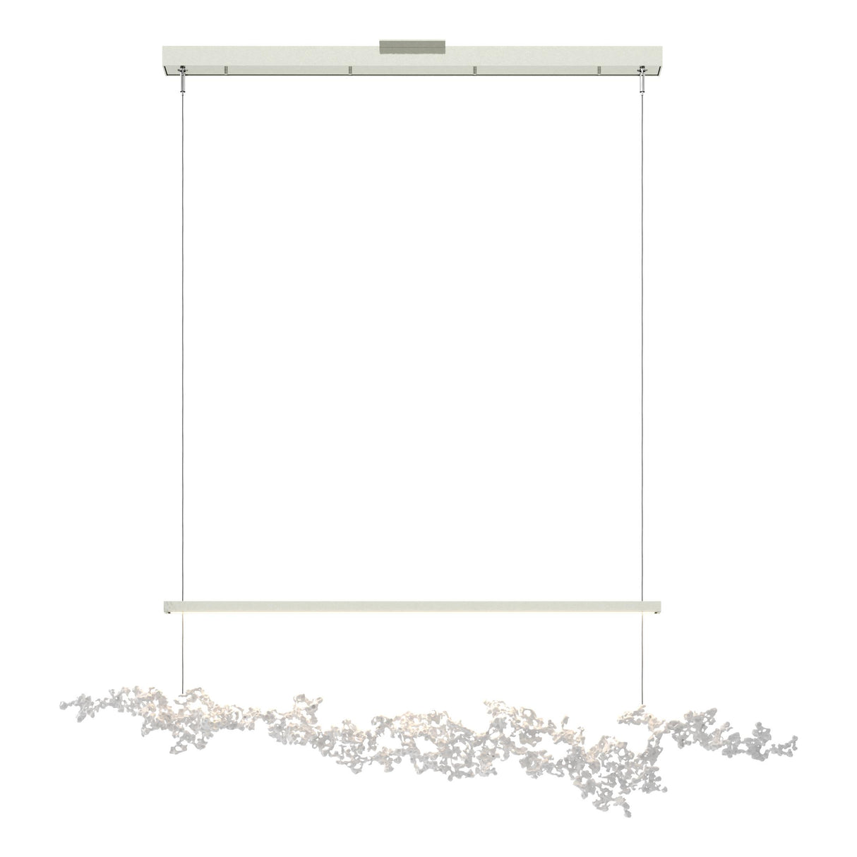 Hubbardton Forge 2023 Sterling Coastal White Standard Coral LED Pendant