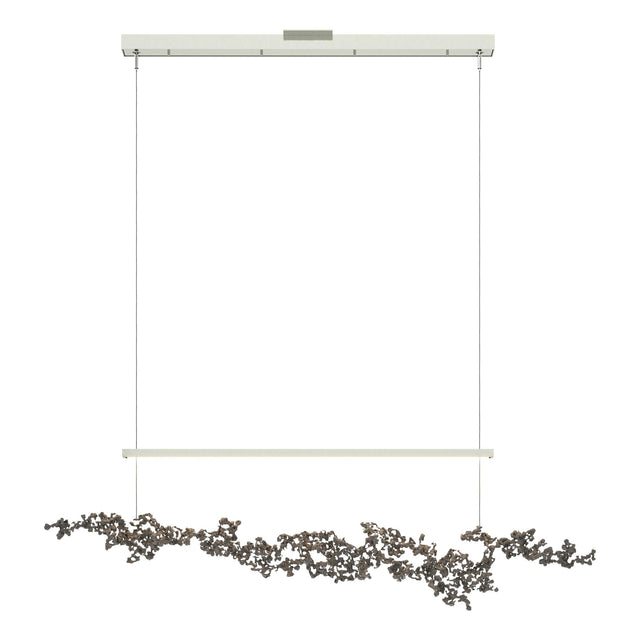 Hubbardton Forge 2023 Sterling Dark Smoke Standard Coral LED Pendant