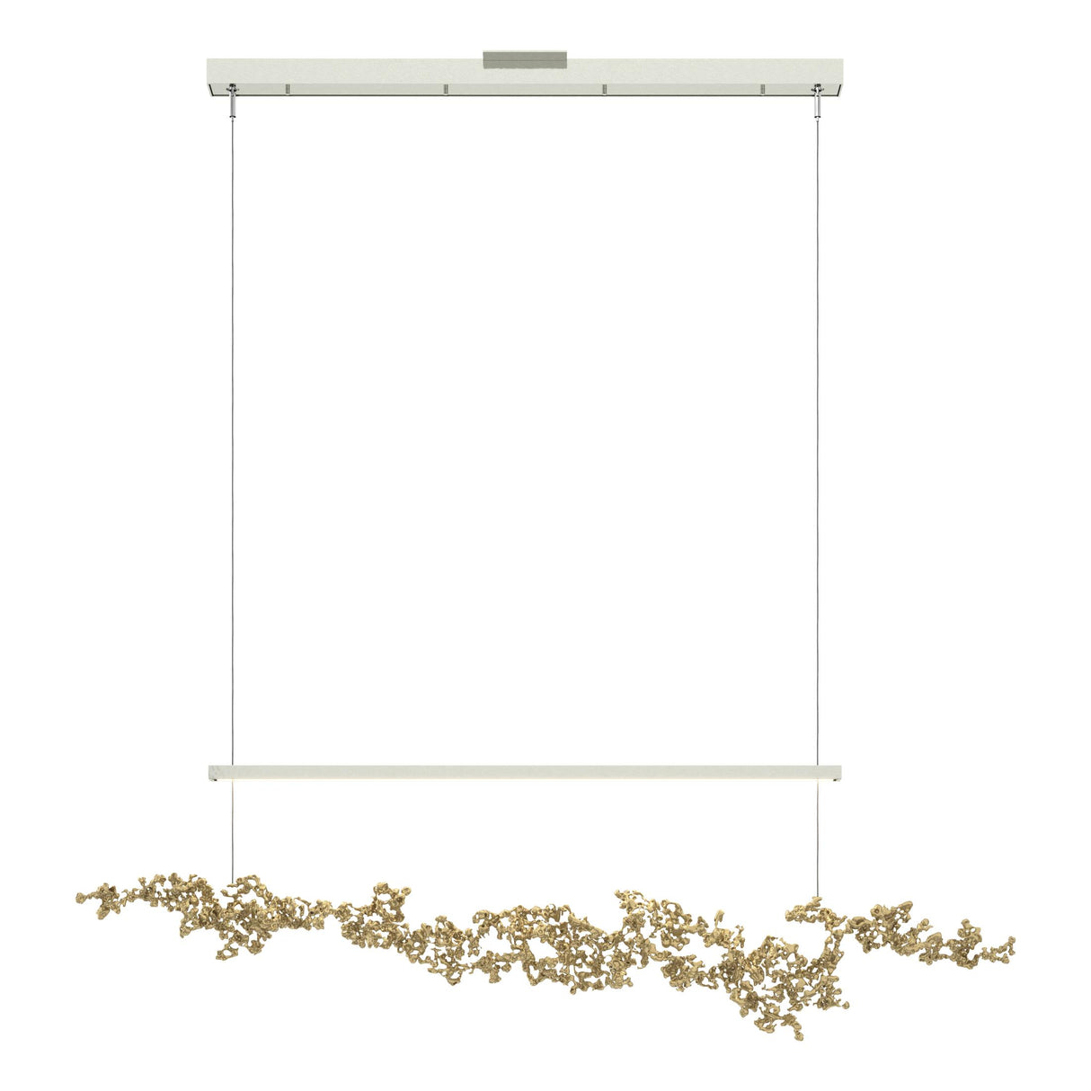Hubbardton Forge 2023 Sterling Modern Brass Standard Coral LED Pendant
