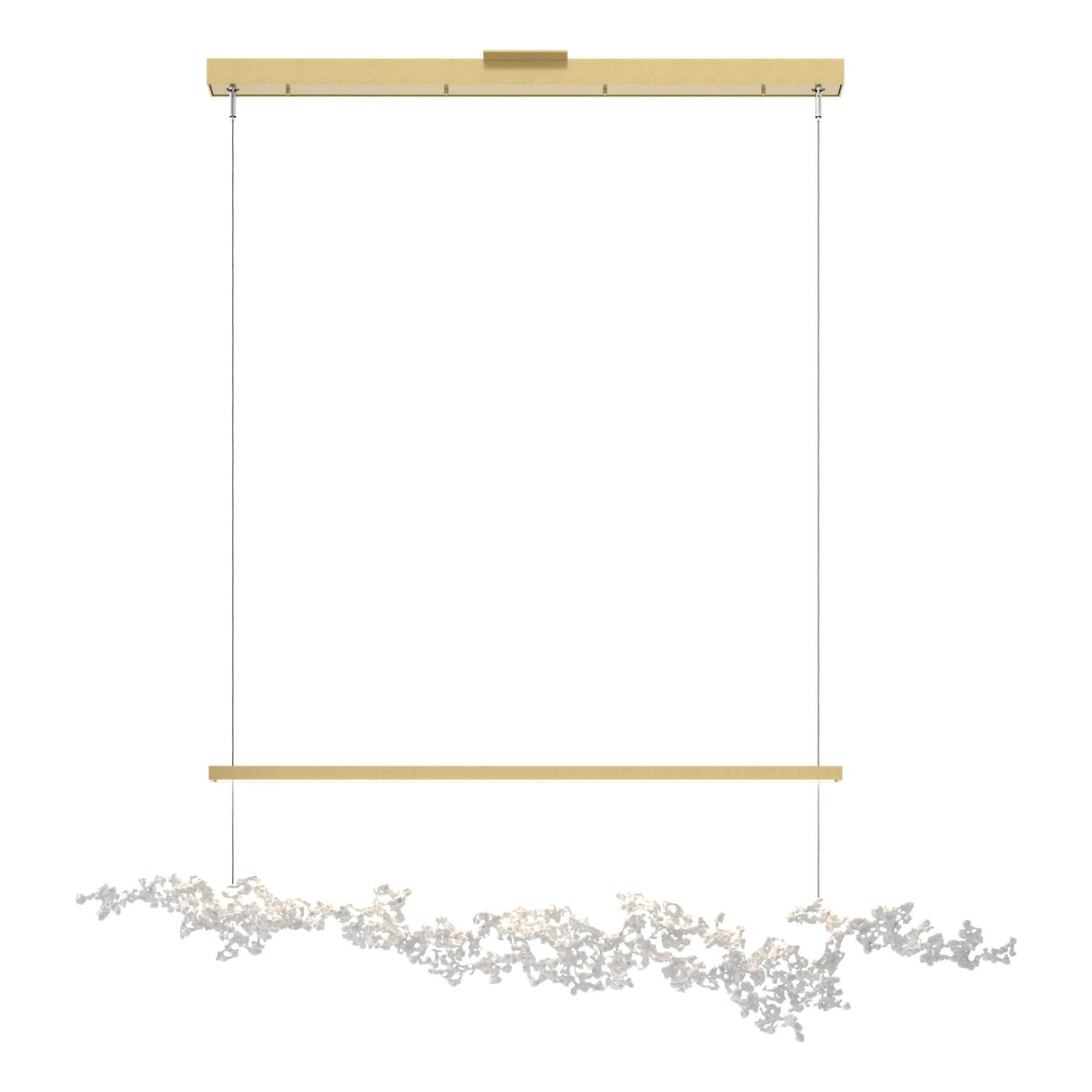 Hubbardton Forge 2023 Modern Brass Coastal White Standard Coral LED Pendant