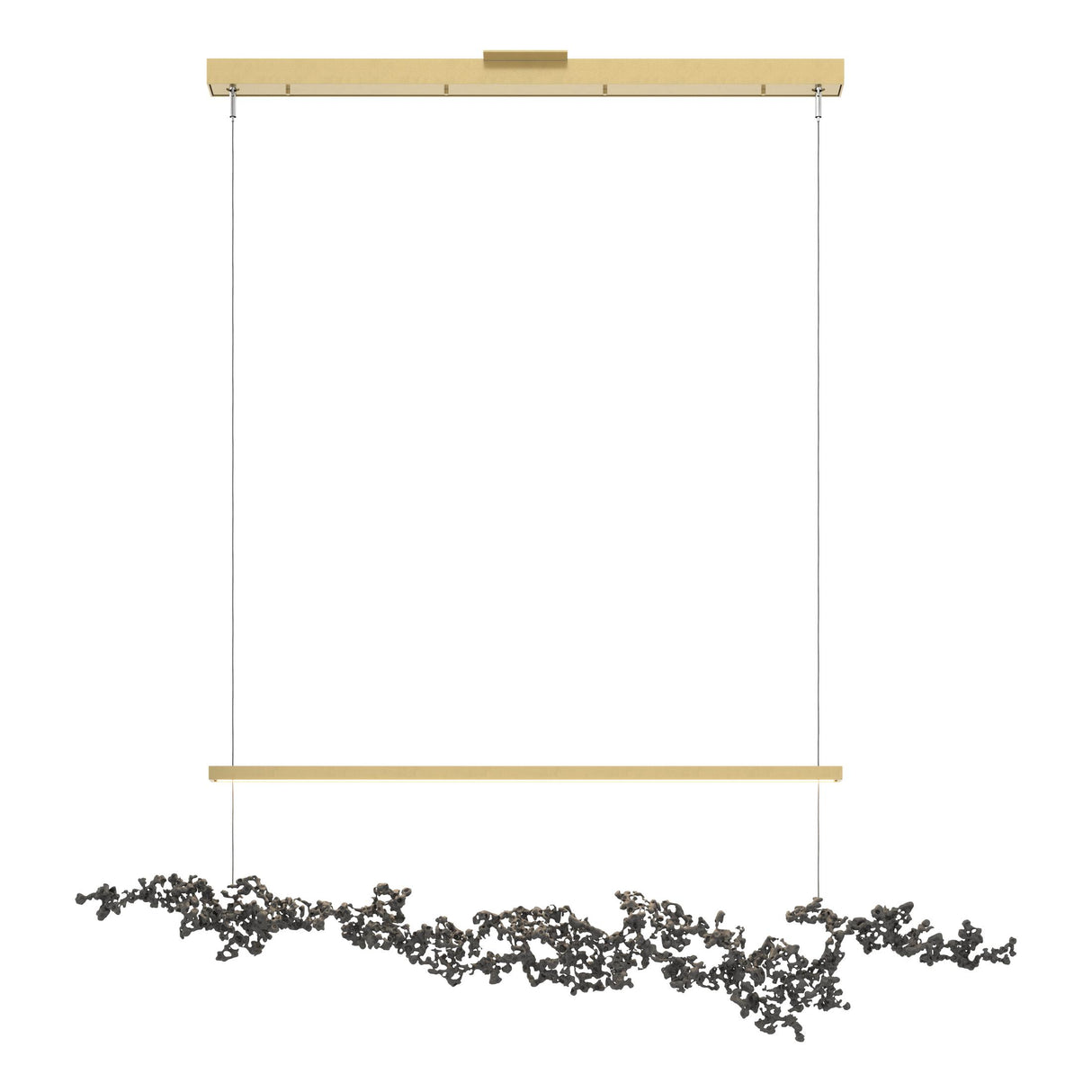 Hubbardton Forge 2023 Modern Brass Natural Iron Standard Coral LED Pendant