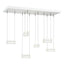 Hubbardton Forge 2023 Coastal White Clear Glass (ZM) Standard Stacks 6-Light LED Pendant