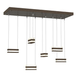 Hubbardton Forge 2023 Bronze Clear Glass (ZM) Standard Stacks 6-Light LED Pendant