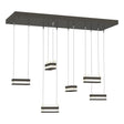 Hubbardton Forge 2023 Dark Smoke Clear Glass (ZM) Standard Stacks 6-Light LED Pendant