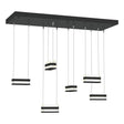 Hubbardton Forge 2023 Black Clear Glass (ZM) Standard Stacks 6-Light LED Pendant