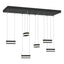 Hubbardton Forge 2023 Black Clear Glass (ZM) Standard Stacks 6-Light LED Pendant