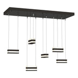 Hubbardton Forge 2023 Oil Rubbed Bronze Clear Glass (ZM) Standard Stacks 6-Light LED Pendant