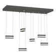 Hubbardton Forge 2023 Natural Iron Clear Glass (ZM) Standard Stacks 6-Light LED Pendant