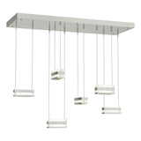 Hubbardton Forge 2023 Sterling Clear Glass (ZM) Standard Stacks 6-Light LED Pendant