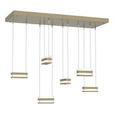 Hubbardton Forge 2023 Soft Gold Clear Glass (ZM) Standard Stacks 6-Light LED Pendant