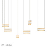 Hubbardton Forge 2023 Modern Brass Clear Glass (ZM) Standard Stacks 6-Light LED Pendant