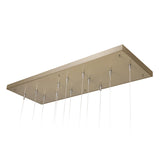 Hubbardton Forge 2023 Modern Brass Clear Glass (ZM) Standard Stacks 6-Light LED Pendant