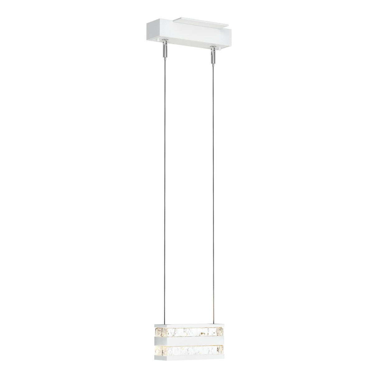 Hubbardton Forge 2023 Coastal White Clear Glass (ZM) Standard Stacks LED Pendant