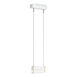 Hubbardton Forge 2023 Coastal White Clear Glass (ZM) Standard Stacks LED Pendant
