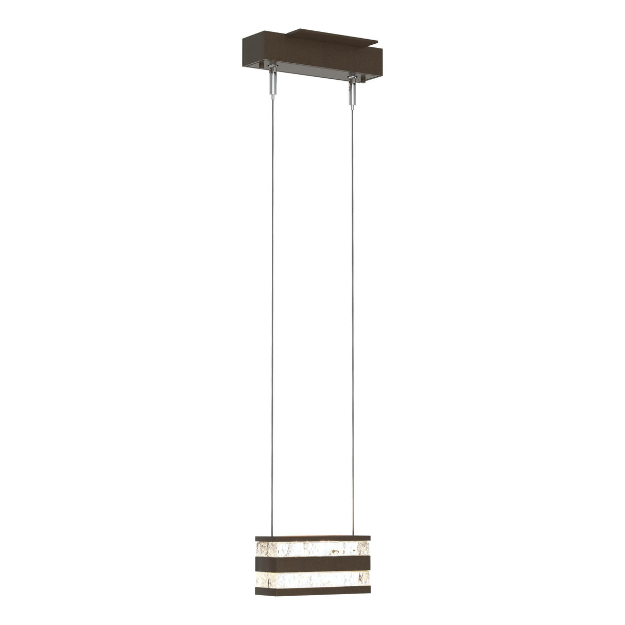 Hubbardton Forge 2023 Bronze Clear Glass (ZM) Standard Stacks LED Pendant