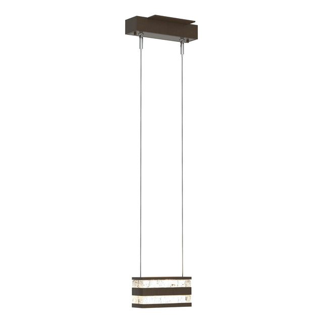 Hubbardton Forge 2023 Bronze Clear Glass (ZM) Standard Stacks LED Pendant