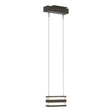 Hubbardton Forge 2023 Dark Smoke Clear Glass (ZM) Standard Stacks LED Pendant